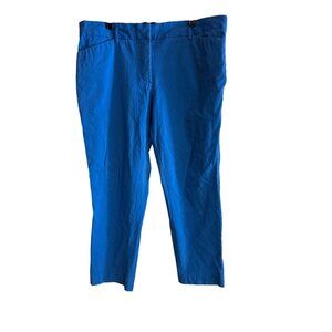 Worthington Womens Blue Ankle Pants Size 12 Cotton & Spandex Blend